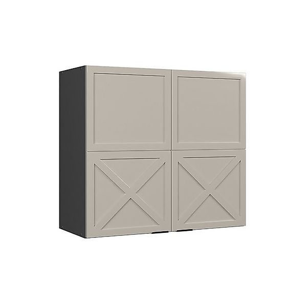 Vicco Glashängeschrank Fame-Line, GrauBeige/Anthrazit, 80 cm günstig online kaufen