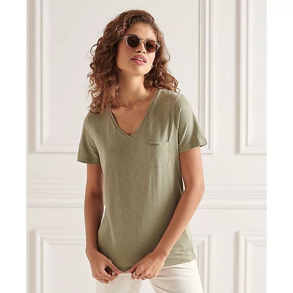 Superdry Pocket Kurzarm-t-shirt Mit V-ausschnitt XL Light Khaki günstig online kaufen