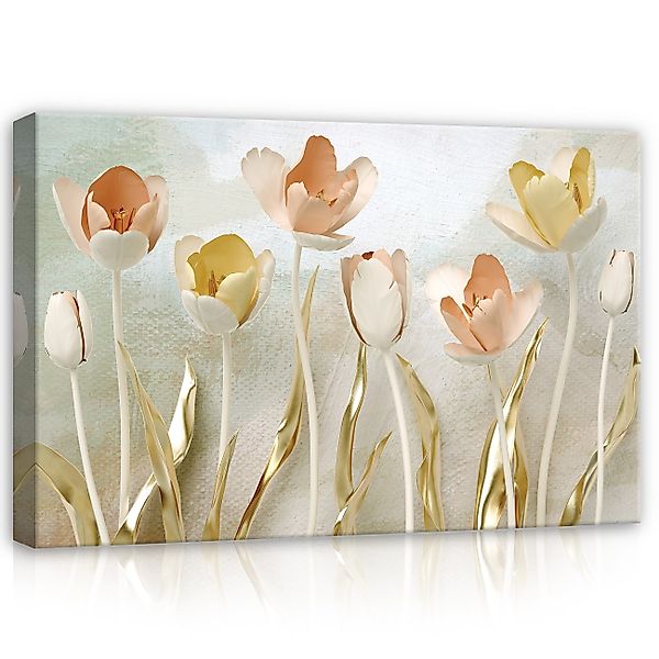Wallarena Leinwandbild Blumen Tulpen Abstrakt Modern günstig online kaufen