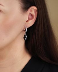 Schöner-SD Paar Ohrhänger Creolen Tropfen-Kristall 17mm günstig online kaufen