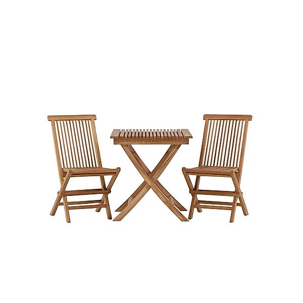 ebuy24 Ghana Gartenset Tisch 70x70cm 2 Stühle Kenya Natur Natur günstig online kaufen