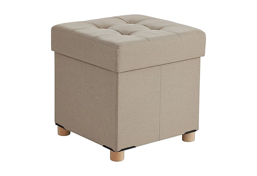 relaxdays Stauraumhocker Hocker mit Stauraum, Beige günstig online kaufen