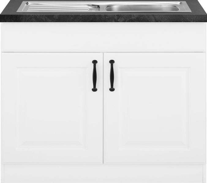 wiho Küchen Spülenschrank "Erla" 100 cm breit mit Kassettenfront günstig online kaufen