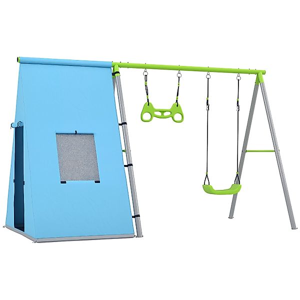 AIYAPLAY 3 in 1 Schaukelgestell Outdoor Schaukelgerüst mit Spielzelt günstig online kaufen