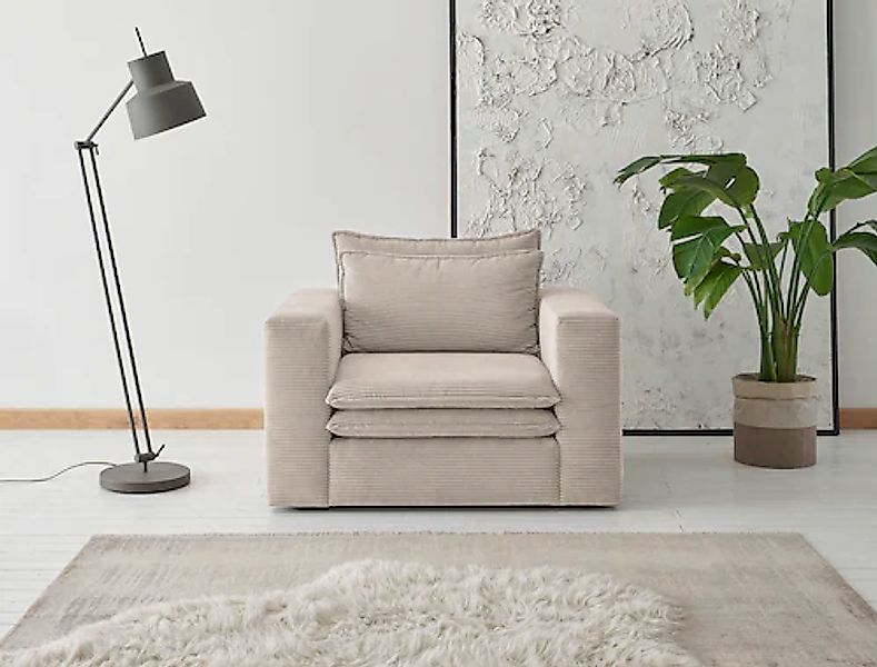 Places of Style Sessel »PIAGGE«, Hochwertiger Cord- passend zur Serie PIAGG günstig online kaufen