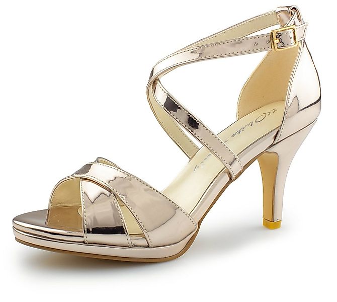 White Lady 922 light-gold Spiegel High-Heel-Sandalette günstig online kaufen