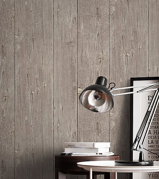Newroom Vliestapete, Braun Tapete Landhaus Holz günstig online kaufen