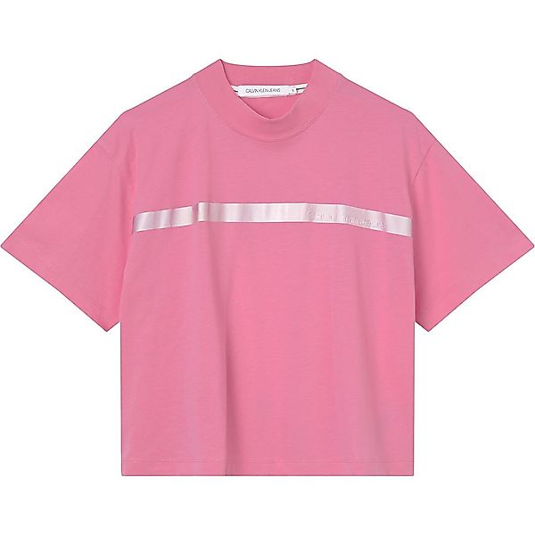 Calvin Klein Jeans Shiny Logo Blocking Kurzärmeliges T-shirt S Lipstick Pin günstig online kaufen