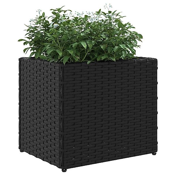 vidaXL Pflanzkübel 2 Stk Schwarz 36x30x32 cm Poly Rattan 2104045 günstig online kaufen