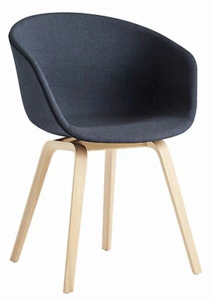 Gepolsterter Sessel About a chair AAC23 textil grau holz natur / Ganz mit S günstig online kaufen