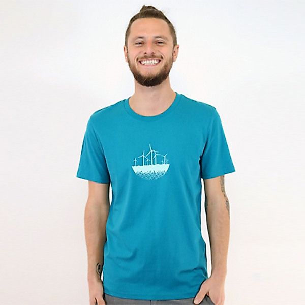 Bedrucktes T-shirt, Windkraft, Nachhaltig, Windrad, Herren günstig online kaufen