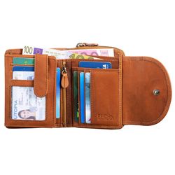 Benthill Geldbörse Damen Echtleder Kompakte Lederbörse günstig online kaufen