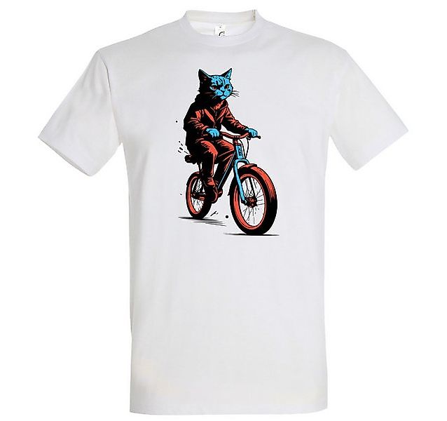 Youth Designz Print-Shirt Katze Fahrrad Herren günstig online kaufen