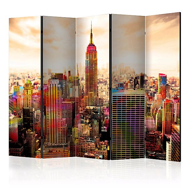 5-teiliges Paravent - Colors Of New York City Iii Ii [room Dividers] günstig online kaufen