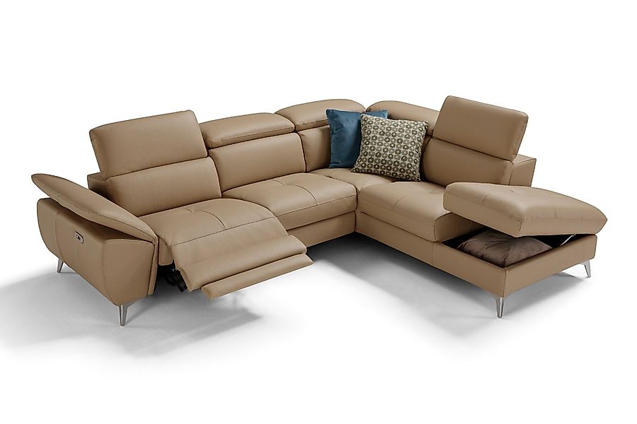 moebeloutlet.de Ecksofa Moebeloutlet.de–Italienisches Ledersofa mit Relaxfu günstig online kaufen