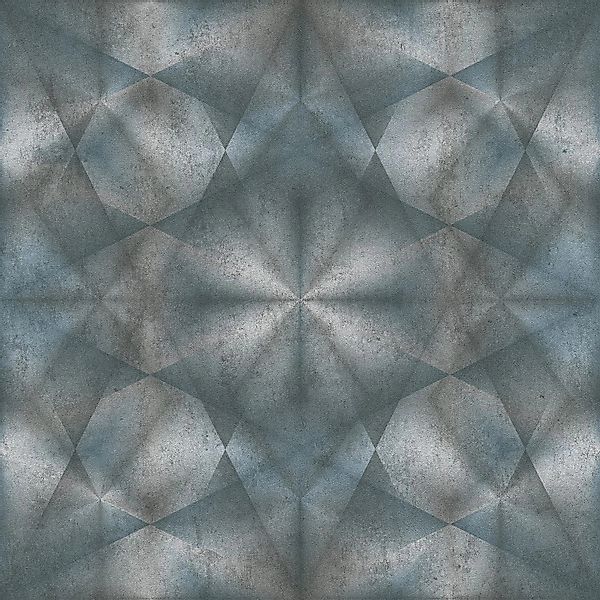 PROFHOME 386924-GU 3D Tapete Grafisch Schimmernd Blau Petrol Grau 0,53 m x günstig online kaufen