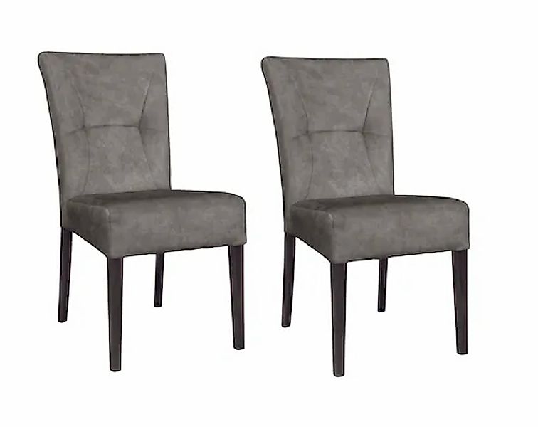 Home affaire 4-Fußstuhl »Henry« (Set) 2 Stk. Samtvelours Sitz und Rücken ge günstig online kaufen