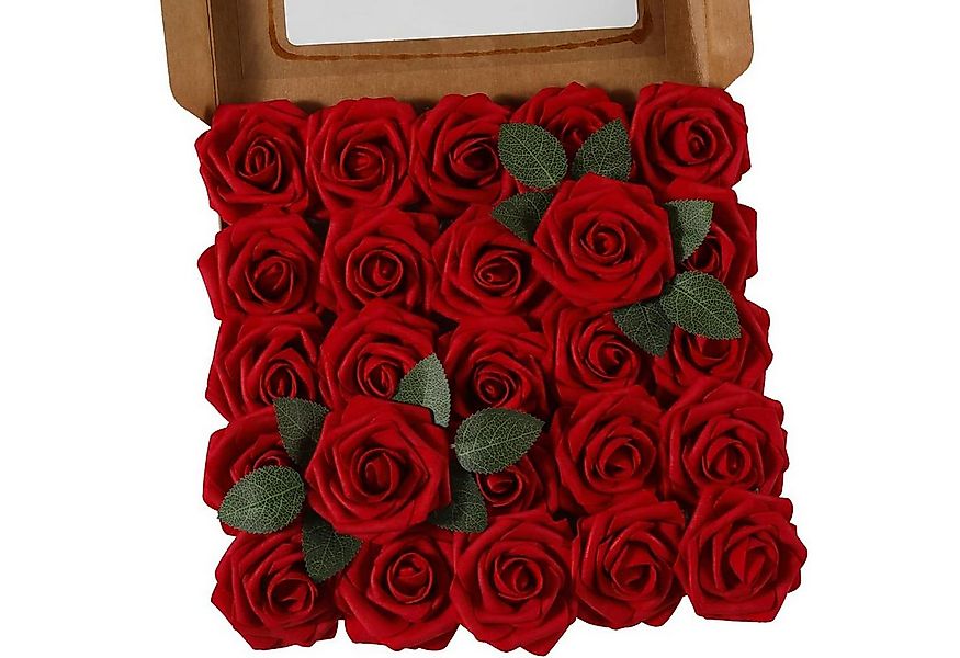 Kunstblume 25 Stück Künstliche Rose Blume Gefälschte Rosen Blumen Blumenstr günstig online kaufen