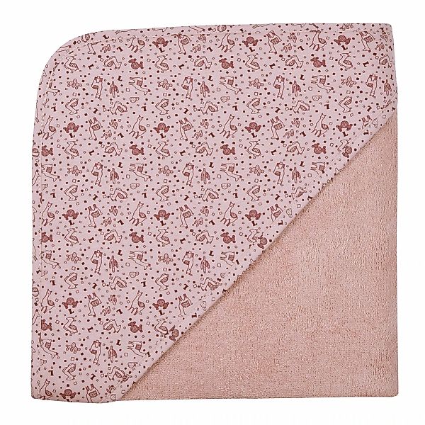 Wörner Kapuzenhandtuch "Lamas altrosa Kapuzenbadetuch 100/100" obere Lage d günstig online kaufen