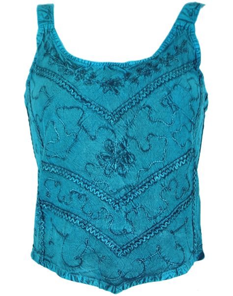 Guru-Shop T-Shirt Besticktes Top Boho chic, günstig online kaufen