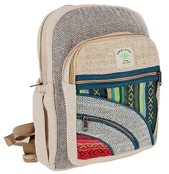 Guru-Shop Freizeitrucksack Bunter Ethno Hanf Rucksack günstig online kaufen