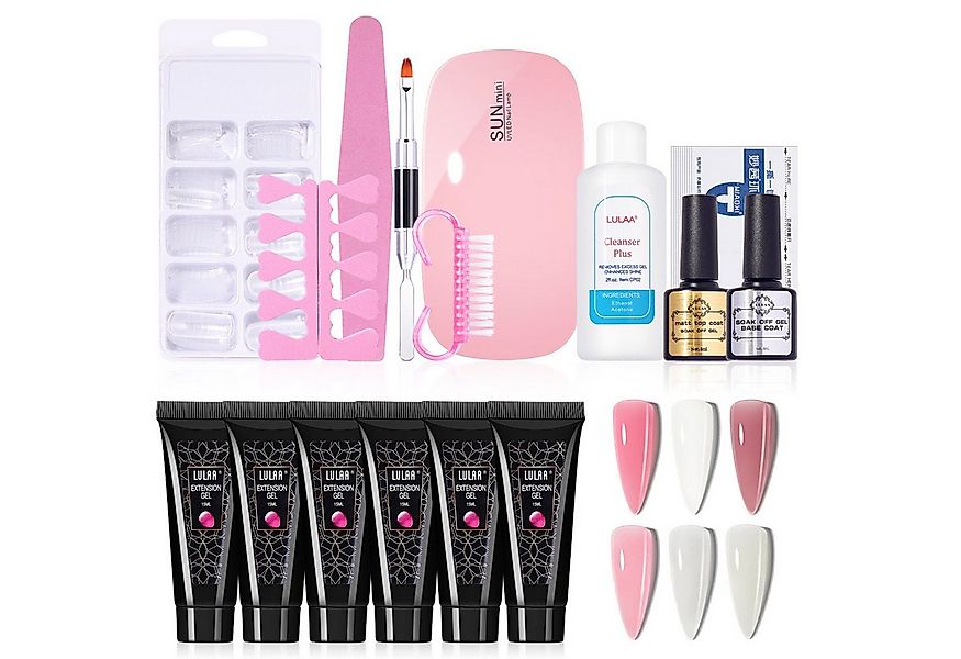 KINSI Gel-Nagellack Nagel-Gel-Set mit LED-Lampe & 6 Trendfarben,Verlängerun günstig online kaufen