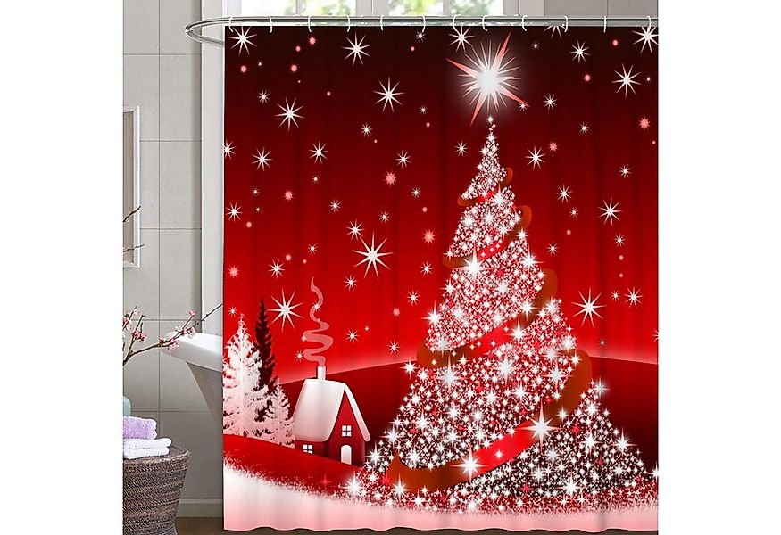 M&W DAS DESIGN Duschvorhang Shower curtains 180x200 Anti schimmel Weihnacht günstig online kaufen