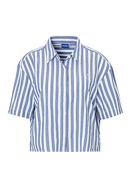 HUGO Blue Klassische Bluse "Eleisa", Oxford Qualität, Logostickerei günstig online kaufen