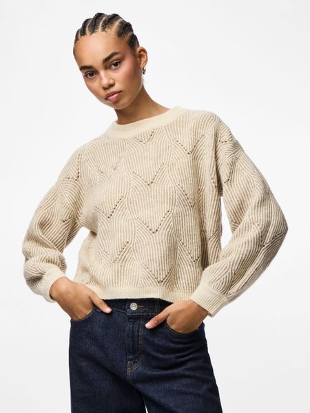 pieces Rundhalspullover PCJENNA LS O-NECK KNIT günstig online kaufen