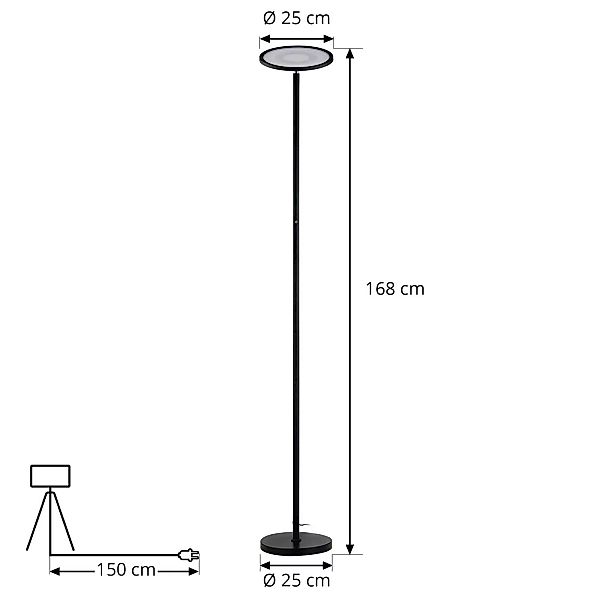 Lindby Smart LED-Stehlampe Cilian, CCT, Tuya, Zigbee, Hue günstig online kaufen