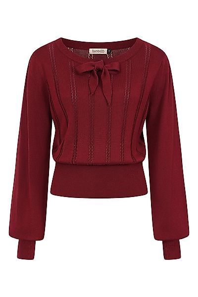 Banned Strickpullover Angel Pointelle Burgunder Vintage günstig online kaufen