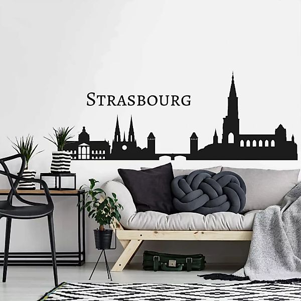 Wall-Art Wandtattoo "Stadt Skyline Strasbourg 120cm", (1 St.) günstig online kaufen