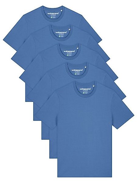 wat? Apparel T-Shirt 5er Multipack Bio Basic T-Shirt Bright Blue günstig online kaufen