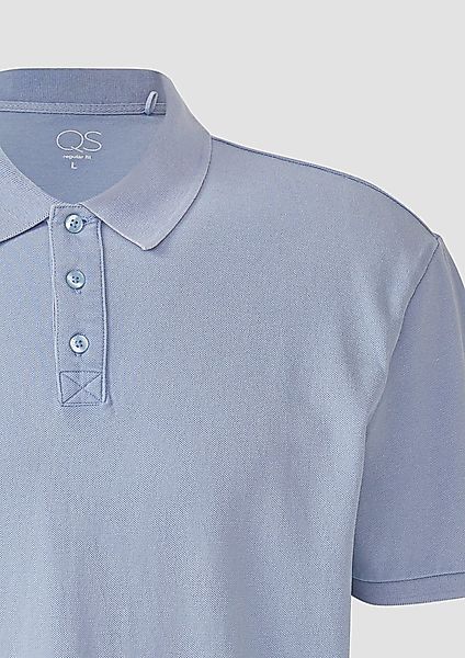 QS Kurzarmshirt Gewaschenes Polo-Shirt aus Baumwollpiqué günstig online kaufen