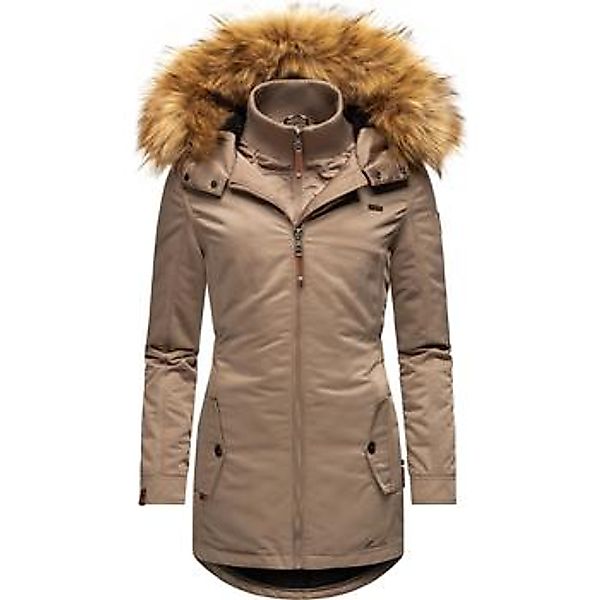 Marikoo Wintermantel Sanakoo schicker Damen Kurzmantel mit Kunstfellkapuze günstig online kaufen