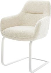 DELIFE Polsterstuhl Pejo-Flex, Freischwinger flach Weiß günstig online kaufen