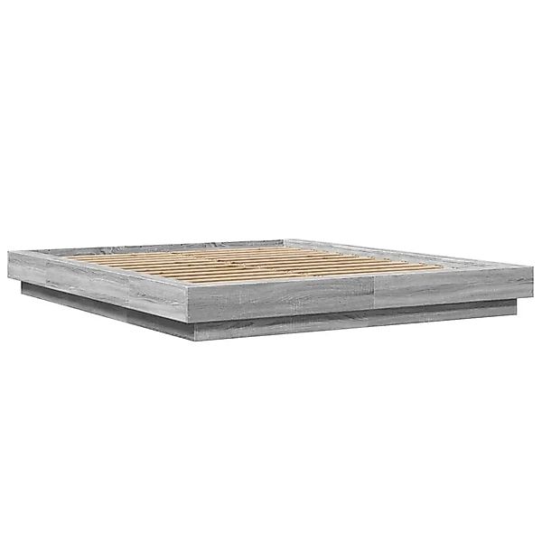 vidaXL Bettgestell Grau Sonoma 150x200 cm Holzwerkstoff 3281187 günstig online kaufen