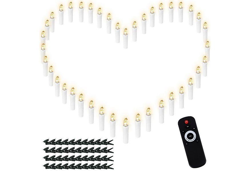 Gotoll LED-Kerze CH050_WE 10-50 set Weihnachtsbaumkerzen kabellose christba günstig online kaufen