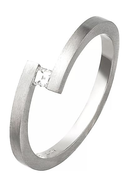 JOBO Fingerring, 950 Platin mit Diamant im Caree-Schliff günstig online kaufen