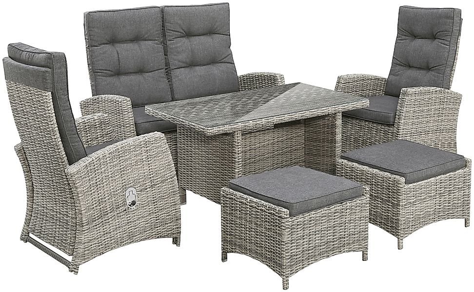 KONIFERA Garten-Essgruppe Monaco, (Set, 16-tlg., 1x2er günstig online kaufen