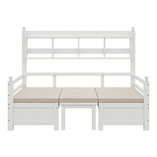 STILVORA Schlafsofa 90×200 2-in-1 Kinderbett mit tisch&Bücherregal,Bettgest günstig online kaufen