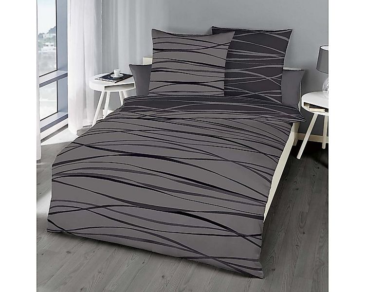 TRAUMSCHLAF Bettwäsche Bibermotion Zinn, Biber, 2 teilig, warme zeitlose Qu günstig online kaufen