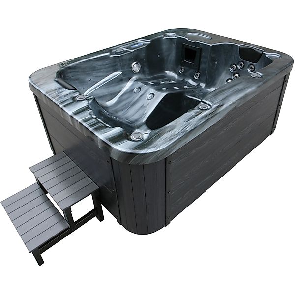 HOME DELUXE Whirlpool Outdoor Whirlpool BLACK MARBLE, (Inkl. Heizung, 27 Ma günstig online kaufen