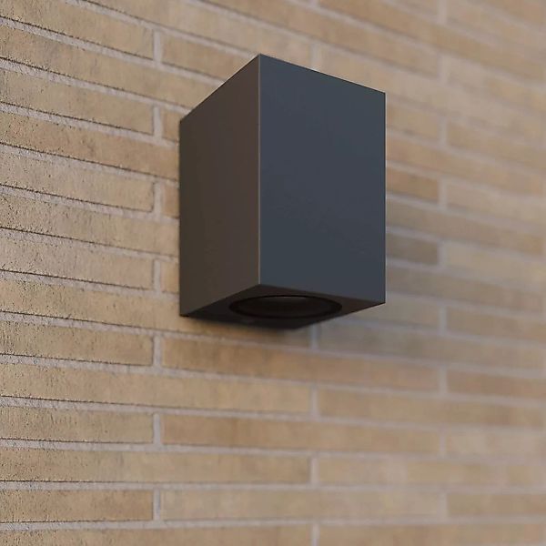 Lucande Außenwandleuchte Xava, Downlight, anthrazit, GU10 günstig online kaufen