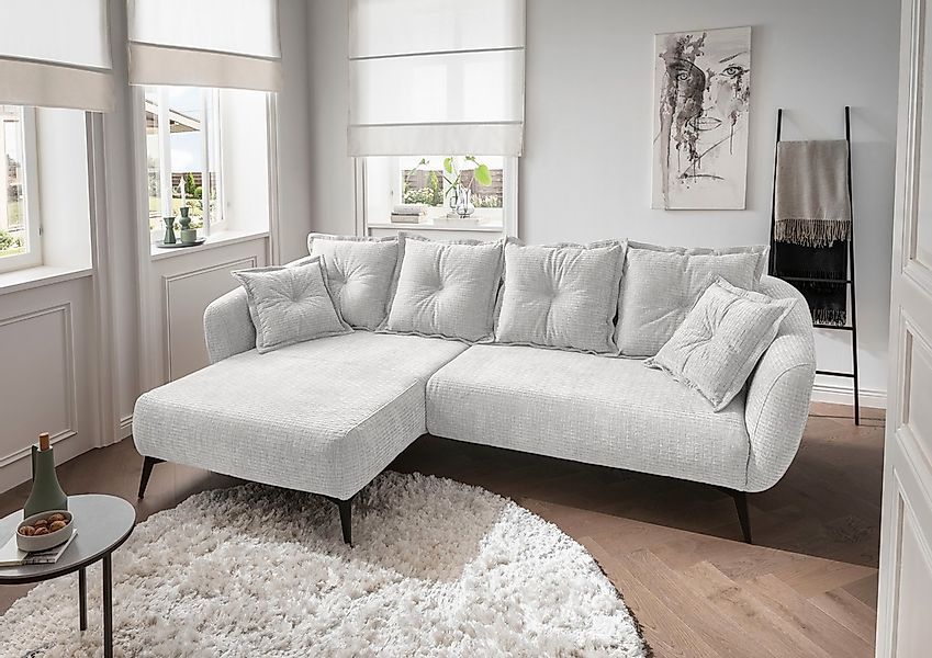 Home affaire Ecksofa "Baggio Stellmaße 277/162 cm, modern & elegant, hoher günstig online kaufen