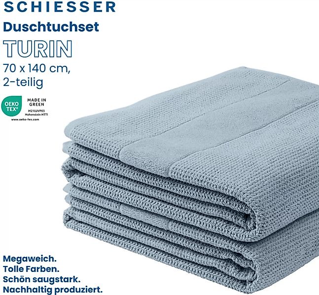 Schiesser Handtücher »Turin im 4er Set aus 100% Baumwolle«, (2 St.) günstig online kaufen