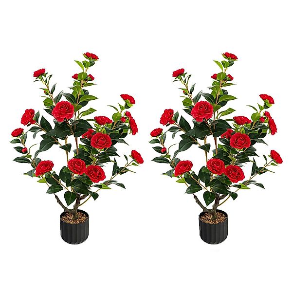 Kunstbaum Kamelie, COSTWAY, Höhe 95 cm, günstig online kaufen