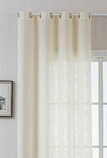 Gardinenbox Gardine (1 St), Ösen, halbtransparent, Polyester, Gardine Ösen günstig online kaufen