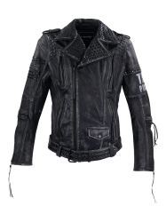 trueprodigy Lederjacke Dwayne mit Nieten, Print günstig online kaufen