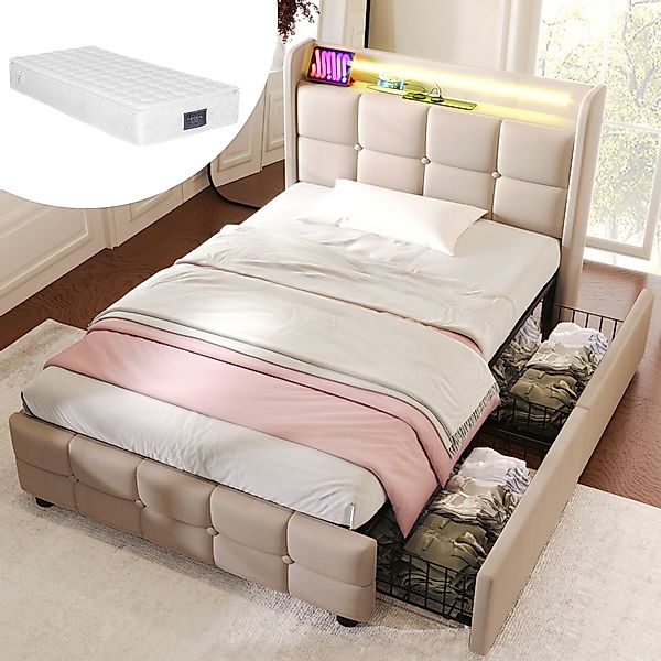 HAUSS SPOLE Polsterbett Polsterbett Einzelbett Funktionsbett günstig online kaufen